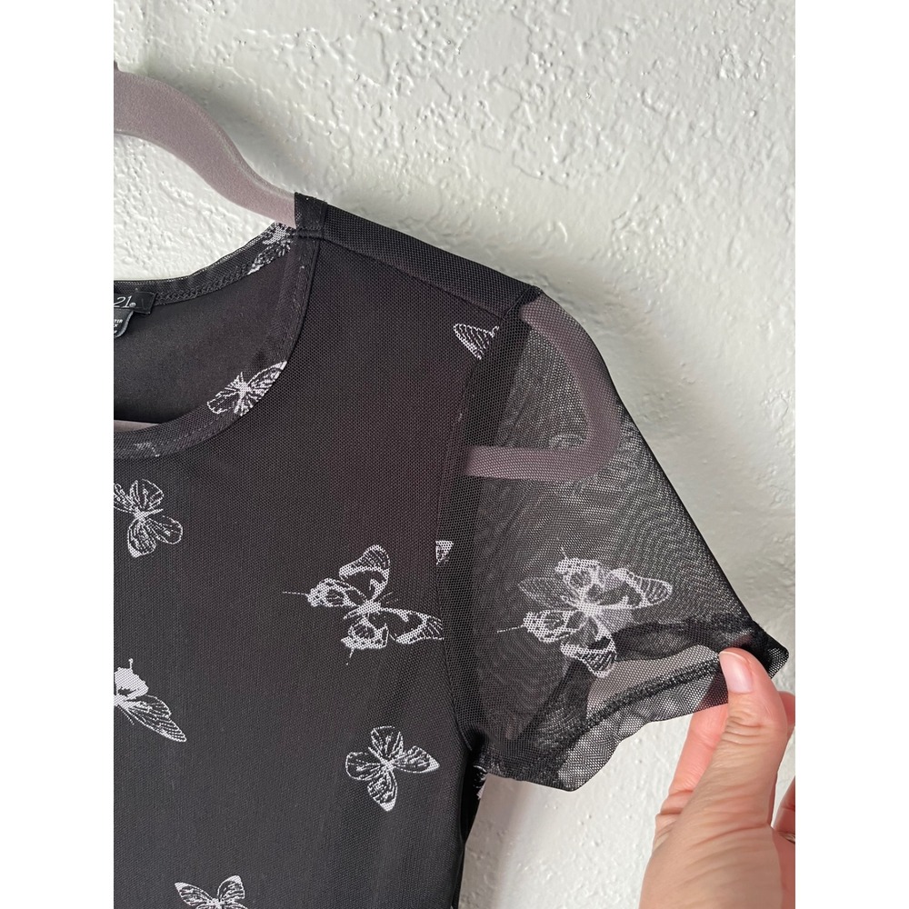 Rue21 Black Mini Dress with White Butterfly Print - Picture 5 of 6